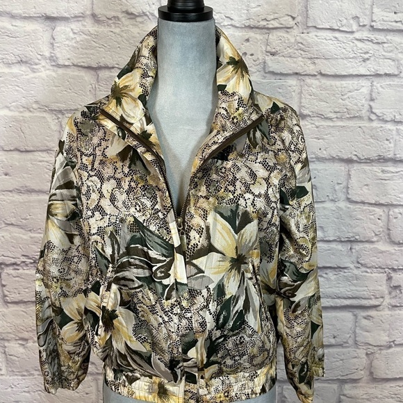 EVR Jackets & Blazers - EVR vintage silk grannycore bomber jacket